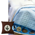 Happy Kids Wild Wild West Blue Embroidered Comforter Single 140 x 210 cm with Cushion - SuperSaverAU - view 1