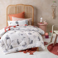 Happy Kids Woodland Comforter Set with Cotton Cover - White, Single