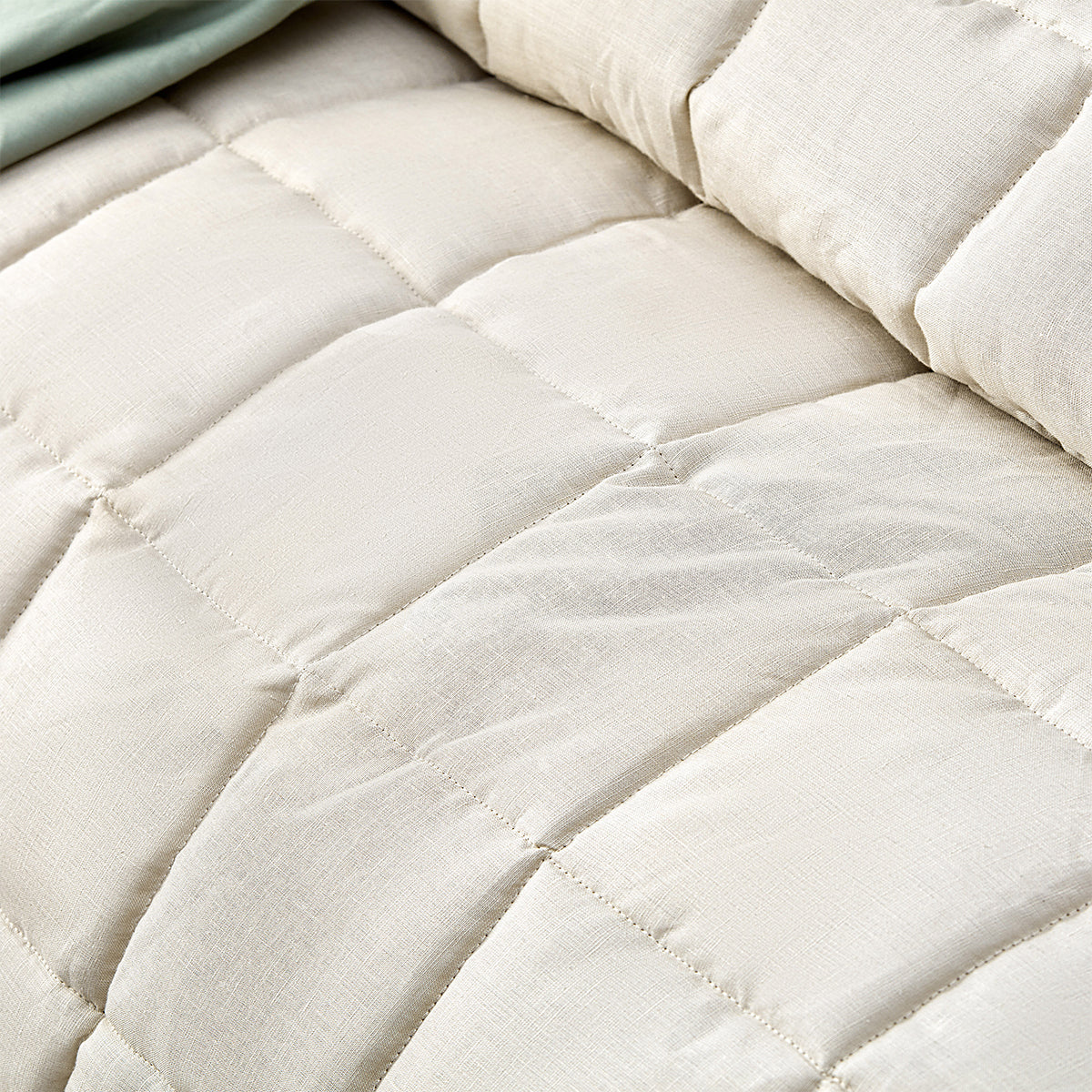 Vintage Design Homewares Natural French Linen Coverlet Set 240x220cm with 2 Pillowcases - SuperSaverAU - view 2