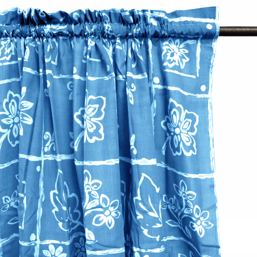 Home Innovations 2 x 115 x 213 cm Polyester Cotton Rod Pocket Floral Curtains - SuperSaverAU - view 1