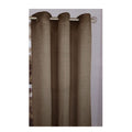 Premium Sienna Eyelet Curtain with Woven Design - Walnut, 120 x 213cm