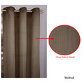 Premium Sienna Eyelet Curtain with Woven Design - Walnut, 120 x 213cm