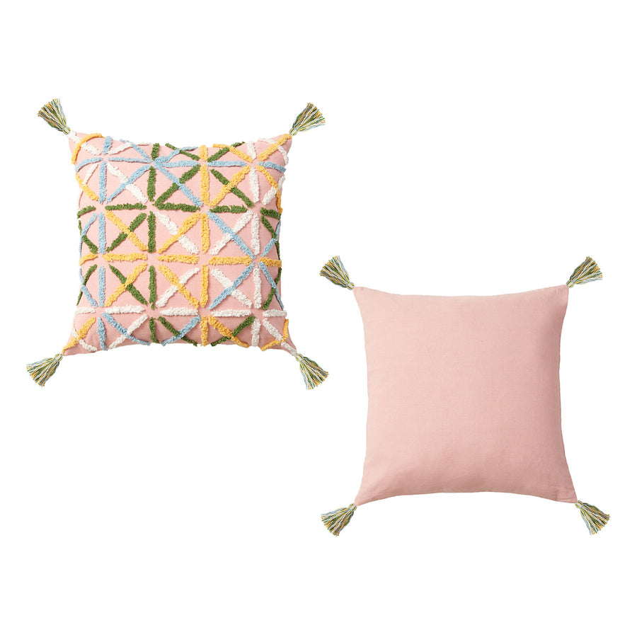 Accessorize Adena Filled Square Cushion - 45x45cm, Applique Design, Blush - SuperSaverAU - view 1