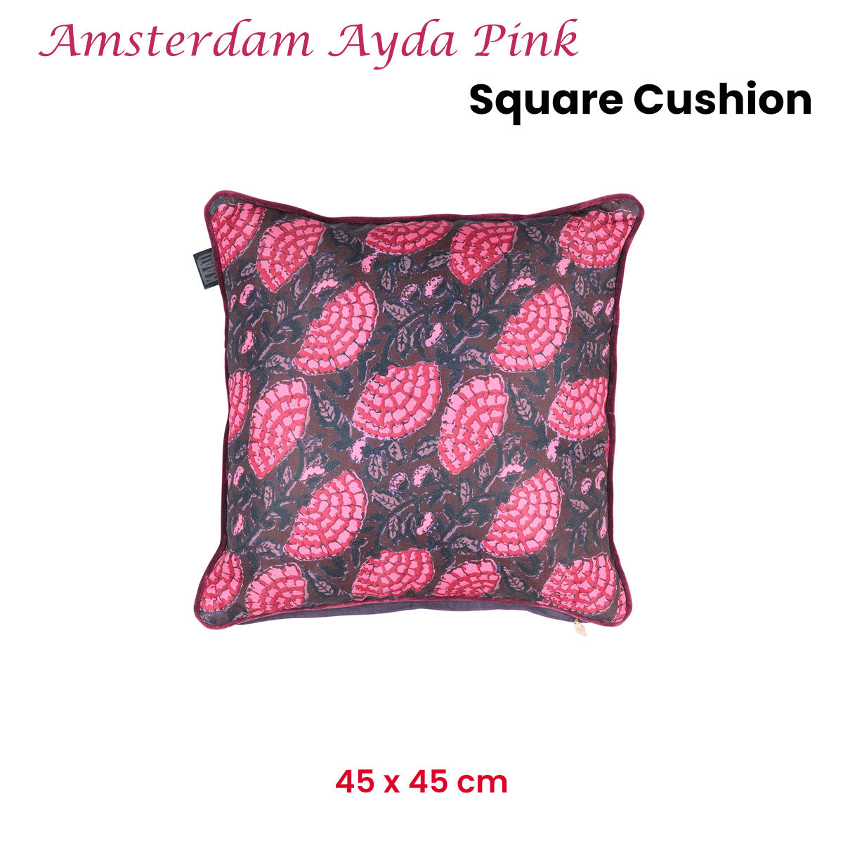 KAAT Amsterdam Ayda Pink Floral Filled Cushion – 45 x 45cm