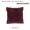 KAAT Amsterdam Jits Textured Filled Cushion – Dark Red 45 x 45cm