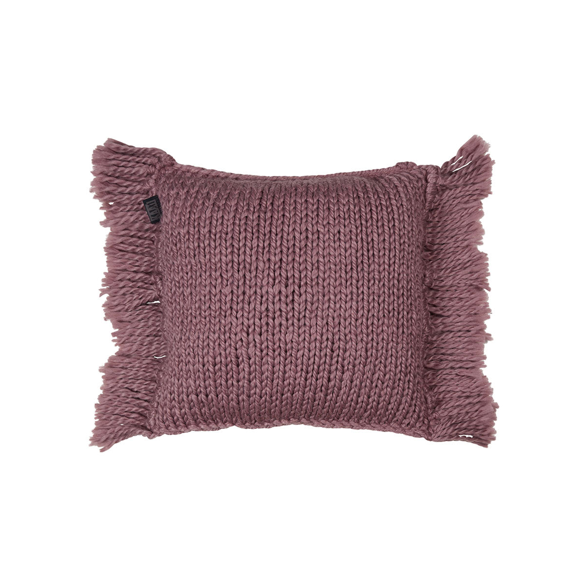 KAAT Amsterdam Jonine Knitted Fringe Filled Cushion – Lilac 45 x 45cm