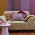 KAAT Amsterdam Jonine Knitted Fringe Filled Cushion – Lilac 45 x 45cm
