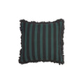 KAAT Amsterdam Viggo Stripe Fringe Filled Cushion – Green 45 x 45cm