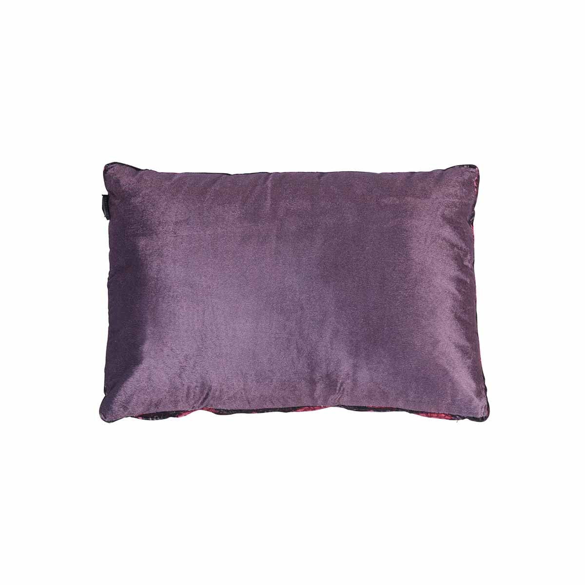 KAAT Amsterdam Boline Aubergine Velvet Oblong Filled Cushion – 40 x 60cm