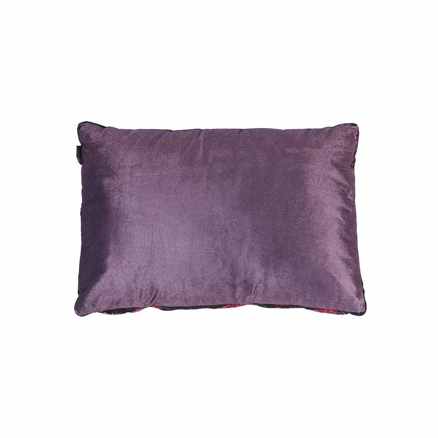 KAAT Amsterdam Boline Aubergine Velvet Oblong Filled Cushion – 40 x 60cm