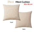 Accessorize Dezi Filled Cushion 50x50cm - Abstract Design in Taupe and Cream - SuperSaverAU - view 2