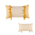 Accessorize Eleni Rectangular Filled Cushion 30cm x 50cm, Applique Design, Ochre - SuperSaverAU - view 1