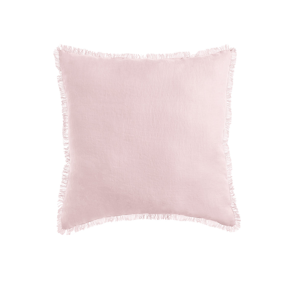 Premium Vintage Design Homewares French Linen Filled Cushion – Blush 55 x 55cm