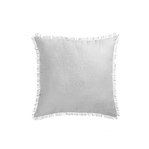 Dove Grey French Linen Cushion Square 55cm x 55cm with Frayed Edge by Vintage Design Homewares - SuperSaverAU - view 1