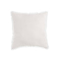Vintage Design Homewares White French Linen Cushion 55cm x 55cm with Frayed Edge - SuperSaverAU - view 1