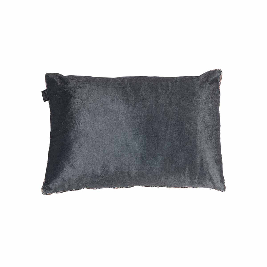KAAT Amsterdam Julan Anthracite Velvet Oblong Filled Cushion – 40 x 60cm