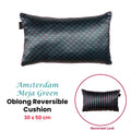 KAAT Amsterdam Meja Reversible Satin Cushion – Green 30 x 50cm