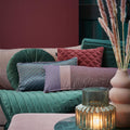 KAAT Amsterdam Meja Reversible Satin Cushion – Green 30 x 50cm