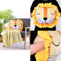 Happy Kids Lion Cushion/Throw 48x46 cm & 90x120 cm, Soft Polyester - SuperSaverAU - view 1
