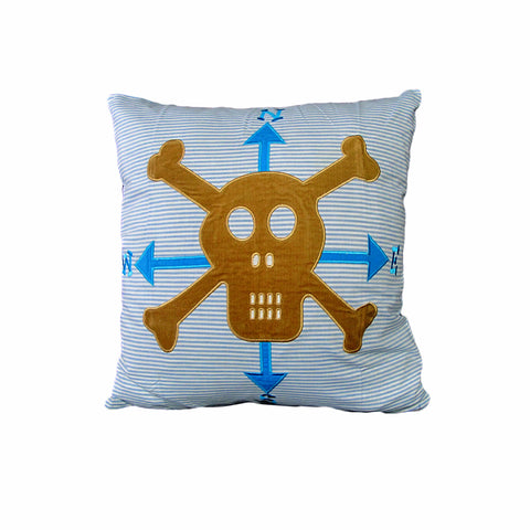Happy Kids Pirate 43x43 cm Square Filled Cushion with Embroidery Design - SuperSaverAU - view 1