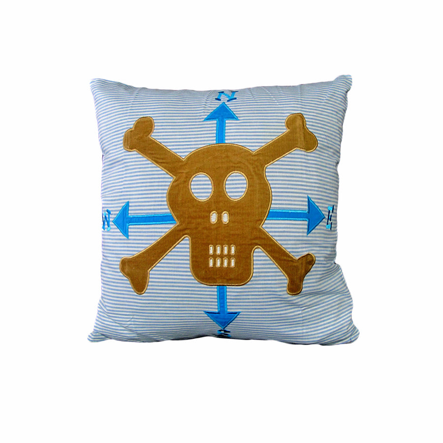 Happy Kids Pirate 43x43 cm Square Filled Cushion with Embroidery Design - SuperSaverAU - view 1