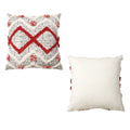 Accessorize Ronan White Red Filled Square Cushion 45x45cm with Applique Design - SuperSaverAU - view 1