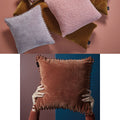 Bedding House Svenja Decorative Cushion 43x43cm Cotton Velvet with Pompoms - SuperSaverAU - view 3