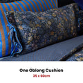 PIP Studio Tutti i Fiori Dark Blue Cotton Cushion 35cm x 60cm - SuperSaverAU - view 2