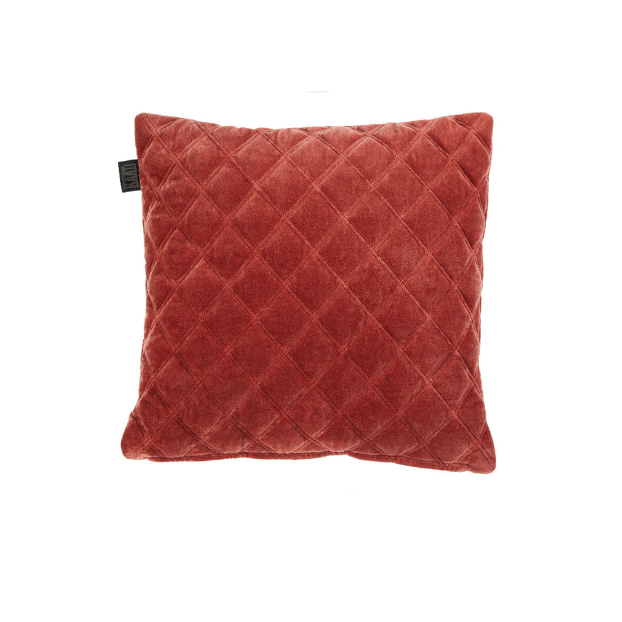Bedding House Vercors Luxury Velvet Cushion 43 x 43 cm - Dark Red, Quilted - SuperSaverAU - view 1
