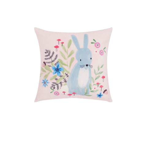 Happy Kids Woodland Park Filled Square Cushion - 40 x 40 cm, Animal/Foliage Print - SuperSaverAU - view 1