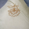 Accessorize Set of 2 Cushion Covers 45 x 45 cm Floral Embroidery Faux Silk - SuperSaverAU - view 3