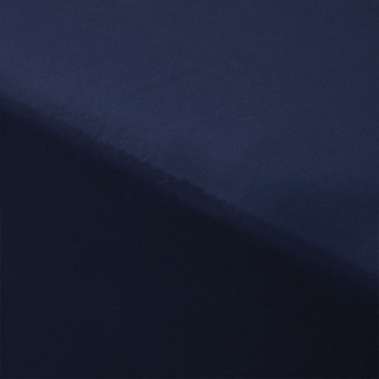 Accessorize 400TC Navy Bamboo Cotton Fitted Sheet 40cm Wall King Single