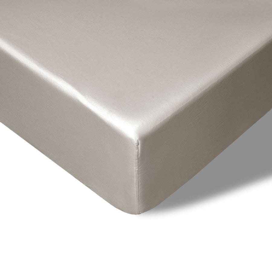 Accessorize 400TC Stone Bamboo Cotton Fitted Sheet 40cm Wall - Single - SuperSaverAU - view 1