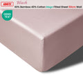 Accessorize 400TC Blush Bamboo Cotton Fitted Sheet 50cm Wall King - SuperSaverAU - view 1