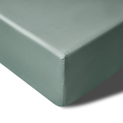 Accessorize 400TC Sage Bamboo Cotton Fitted Sheet 50cm Wall Queen - SuperSaverAU - view 1