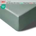 Accessorize 400TC Sage Bamboo Cotton Fitted Sheet 50cm Wall Queen - SuperSaverAU - view 2