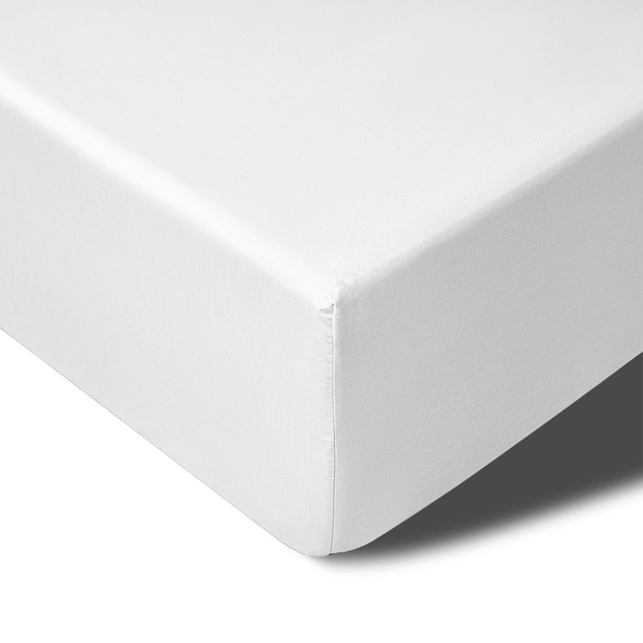 Accessorize 400TC Bamboo Cotton Mega Fitted Sheet 50cm Wall - White Queen