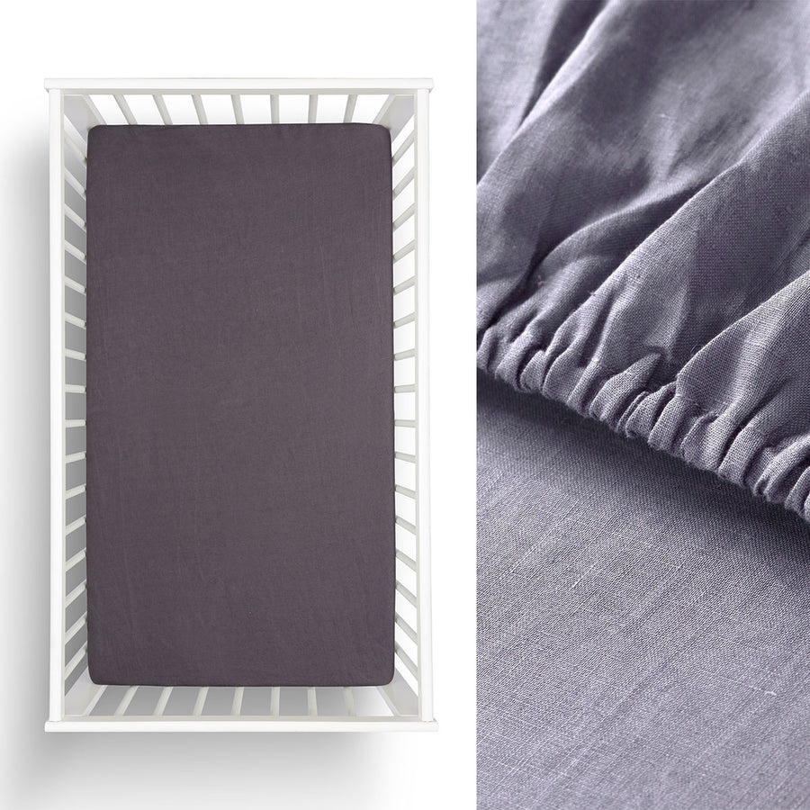 Little Gem Twin Pack Hemp Cot Fitted Sheet 77 x 135 + 20cm - GOTS Certified, Antibacterial - SuperSaverAU - view 1