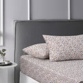 Accessorize Lisa Ochre Washed Cotton Printed Fitted Sheet Set King - Floral Design - SuperSaverAU - view 1