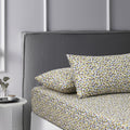 Accessorize Lisa Teal Washed Cotton Floral Fitted Sheet Set Double - SuperSaverAU - view 1