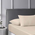Accessorize Stone Washed Cotton Fitted Sheet Set King - Solid Colour, 180 Thread Count - SuperSaverAU - view 1
