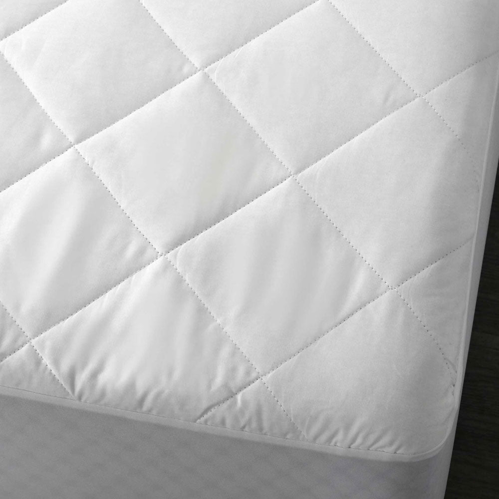 Accessorize Cotton Quilted Mattress Protector Single - Breathable, Soft, Absorbent - SuperSaverAU - view 2