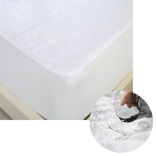 Accessorize Cotton Top Waterproof Mattress Protector 40cm Wall Queen