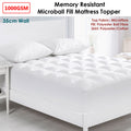Cloudland 1000GSM Memory Resistant Microball Fill Mattress Topper Super King - SuperSaverAU - view 2
