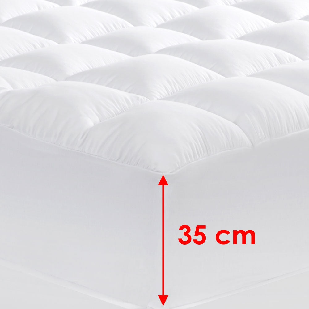 Cloudland 1000GSM Memory Resistant Microball Fill Mattress Topper Super King - SuperSaverAU - view 3