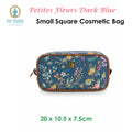 PIP Studio Petites Fleurs Dark Blue PU Leather Small Square Cosmetic Bag with Floral Print - SuperSaverAU - view 2