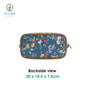 PIP Studio Petites Fleurs Dark Blue PU Leather Small Square Cosmetic Bag with Floral Print - SuperSaverAU - view 3