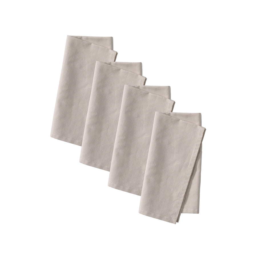 Vintage Design Homewares Set of 4 Washed Linen Cotton Napkins 50cm x 50cm Natural - SuperSaverAU - view 1