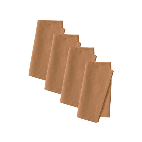 Vintage Design Homewares Set of 4 Washed Linen Cotton Napkins 50cm x 50cm Terracotta - SuperSaverAU - view 1