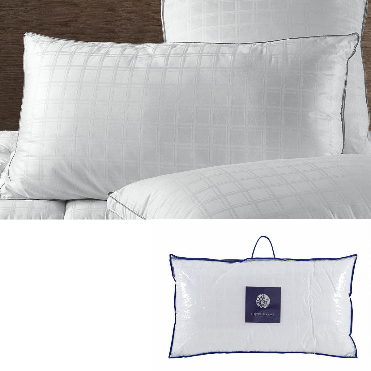 Accessorize Deluxe Hotel King Pillow 50 x 90 cm - Soft Cotton & Polyester Fill - SuperSaverAU - view 1